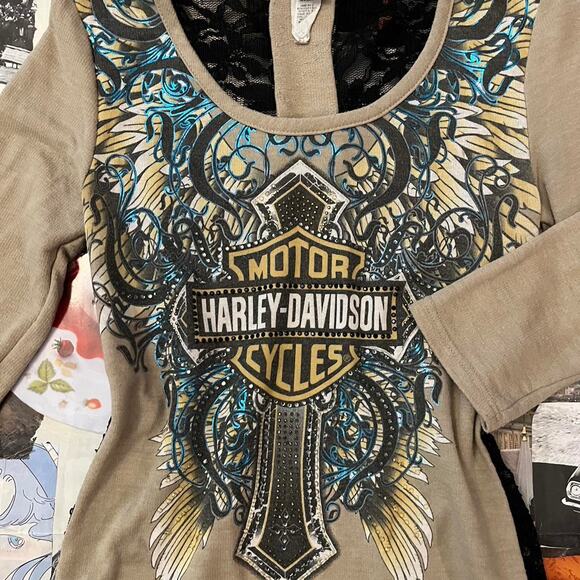 Harley davidson lace graphic top - Picture 3 of 7